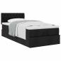 Preview: Ottoman-Bett mit Matratze Schwarz 80x200 cm Stoff