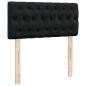 Preview: Ottoman-Bett mit Matratze Schwarz 100x200 cm Samt