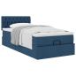 Preview: Ottoman-Bett mit Matratze Blau 90x200 cm Stoff