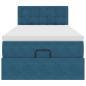 Preview: Ottoman-Bett mit Matratze Dunkelblau 100x200 cm Samt
