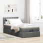 Preview: Ottoman-Bett mit Matratze Dunkelgrau 80x200 cm Stoff