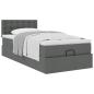Preview: Ottoman-Bett mit Matratze Dunkelgrau 80x200 cm Stoff