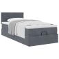 Preview: Ottoman-Bett mit Matratze Dunkelgrau 100x200 cm Samt