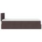 Preview: Ottoman-Bett mit Matratze Dunkelbraun 100x200 cm Stoff