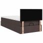 Preview: Ottoman-Bett mit Matratze Dunkelbraun 100x200 cm Stoff