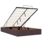 Preview: Ottoman-Bett mit Matratze Dunkelbraun 120x200 cm Stoff