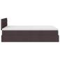 Preview: Ottoman-Bett mit Matratze Dunkelbraun 120x200 cm Stoff
