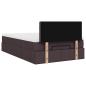 Preview: Ottoman-Bett mit Matratze Dunkelbraun 120x200 cm Stoff