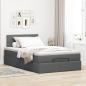 Preview: Ottoman-Bett mit Matratze Dunkelgrau 120x200 cm Stoff