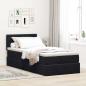 Preview: Ottoman-Bett mit Matratze Schwarz 100x200 cm Samt