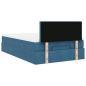 Preview: Ottoman-Bett mit Matratze Dunkelblau 120x190 cm Samt