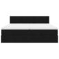 Preview: Ottoman-Bett mit Matratzen Schwarz 200x200 cm Samt