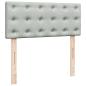 Preview: Ottoman-Bett mit Matratze Hellgrau 120x190 cm Samt