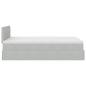 Preview: Ottoman-Bett mit Matratze Hellgrau 120x190 cm Samt