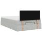 Preview: Ottoman-Bett mit Matratze Hellgrau 120x190 cm Samt