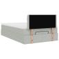 Preview: Ottoman-Bett mit Matratze Hellgrau 120x190 cm Samt
