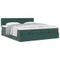 Preview: Ottoman-Bett mit Matratzen Dunkelgrün 160x200 cm Samt
