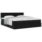 Preview: Ottoman-Bett mit Matratzen Schwarz 180x200 cm Samt