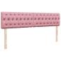 Preview: Ottoman-Bett mit Matratzen Rosa 160x200 cm Samt