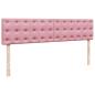 Preview: Ottoman-Bett mit Matratzen Rosa 200x200 cm Samt