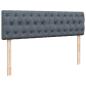 Preview: Ottoman-Bett mit Matratzen Dunkelgrau 160x200 cm Samt