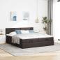 Preview: Ottoman-Bett mit Matratzen Dunkelbraun 180x200 cm Stoff