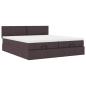 Preview: Ottoman-Bett mit Matratzen Dunkelbraun 180x200 cm Stoff