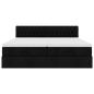 Preview: Ottoman-Bett mit Matratzen Schwarz 200x200 cm Stoff
