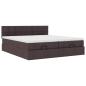Preview: Ottoman-Bett mit Matratzen Dunkelbraun 180x200 cm Stoff