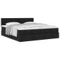 Preview: Ottoman-Bett mit Matratzen Schwarz 200x200 cm Stoff