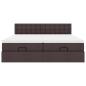 Preview: Ottoman-Bett mit Matratzen Dunkelbraun 180x200 cm Stoff