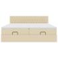 Preview: Ottoman-Bett mit Matratzen Creme 160x200 cm Stoff