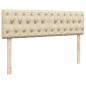 Preview: Ottoman-Bett mit Matratzen Creme 160x200 cm Stoff