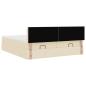 Preview: Ottoman-Bett mit Matratzen Creme 160x200 cm Stoff