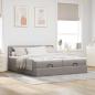Preview: Ottoman-Bett mit Matratzen Taupe 200x200 cm Stoff