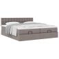 Preview: Ottoman-Bett mit Matratzen Taupe 200x200 cm Stoff