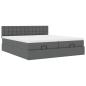 Preview: Ottoman-Bett mit Matratzen Dunkelgrau 160x200 cm Stoff