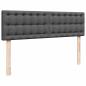 Preview: Ottoman-Bett mit Matratzen Dunkelgrau 160x200 cm Stoff