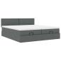 Preview: Ottoman-Bett mit Matratzen Dunkelgrau 180x200 cm Stoff