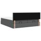 Preview: Ottoman-Bett mit Matratzen Dunkelgrau 180x200 cm Stoff