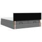Preview: Ottoman-Bett mit Matratzen Dunkelgrau 160x200 cm Stoff