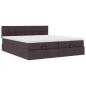Preview: Ottoman-Bett mit Matratzen Dunkelbraun 200x200 cm Stoff