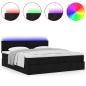 Preview: Ottoman-Bett mit Matratzen Schwarz 200x200 cm Stoff