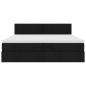 Preview: Ottoman-Bett mit Matratzen Schwarz 200x200 cm Stoff