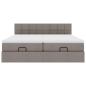 Preview: Ottoman-Bett mit Matratzen Taupe 180x200 cm Stoff