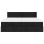 Preview: Ottoman-Bett mit Matratzen Schwarz 180x200 cm Stoff