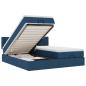 Preview: Ottoman-Bett mit Matratzen & LEDs Blau 180x200 cm Stoff