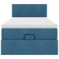 Preview: Ottoman-Bett mit Matratze Dunkelblau 90x200 cm Samt