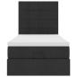 Preview: Ottoman-Bett mit Matratze Schwarz 100x200 cm Stoff