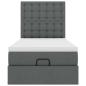 Preview: Ottoman-Bett mit Matratze Dunkelgrau 90x190 cm Stoff